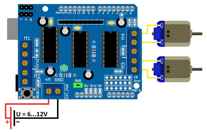      Arduino   L293D 